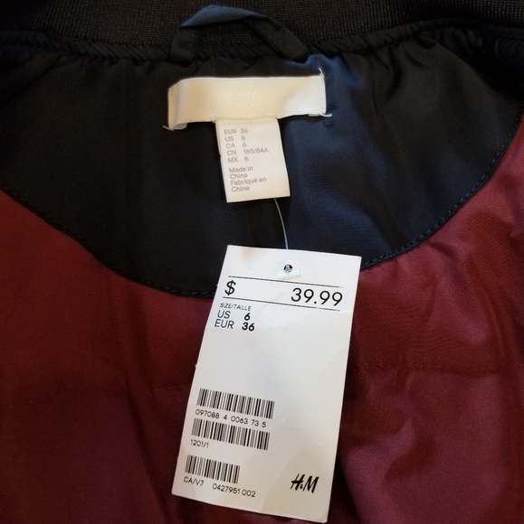 🧥H&M NAVY BLUE BOMBER JACKET - Picture 4 of 8